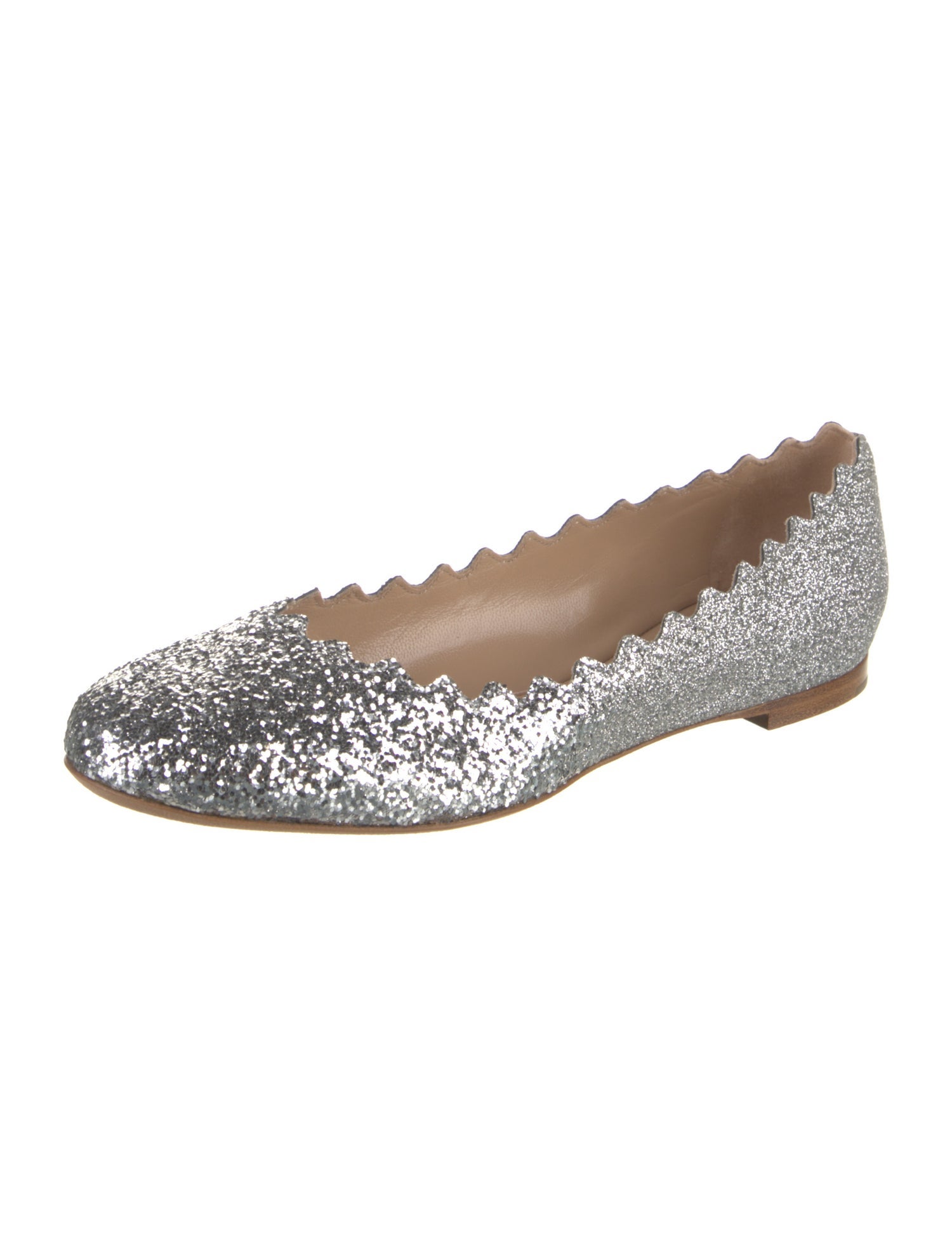 Chloé Glitter Glitter Accents Ballet Flats