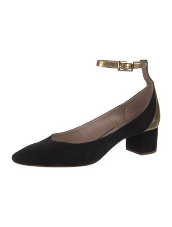 Chloé Suede Leather Trim Embellishment Pumps