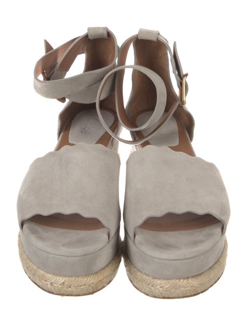 Chloé Suede Scalloped Accent Espadrilles