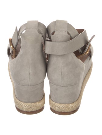 Chloé Suede Scalloped Accent Espadrilles