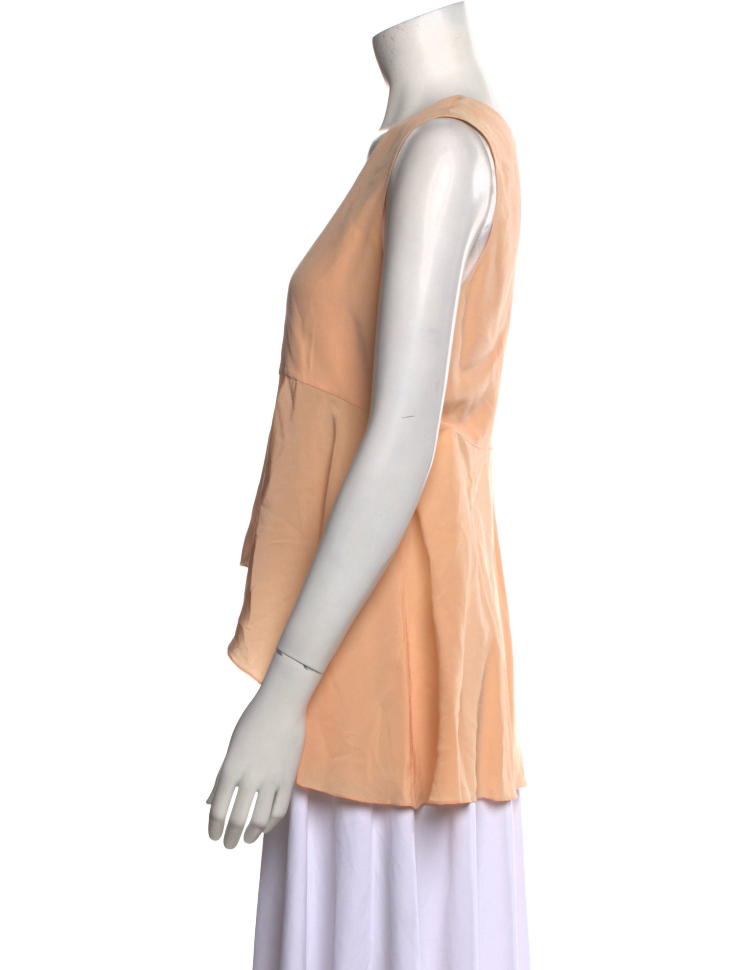 Chloé Silk Scoop Neck Crop Top