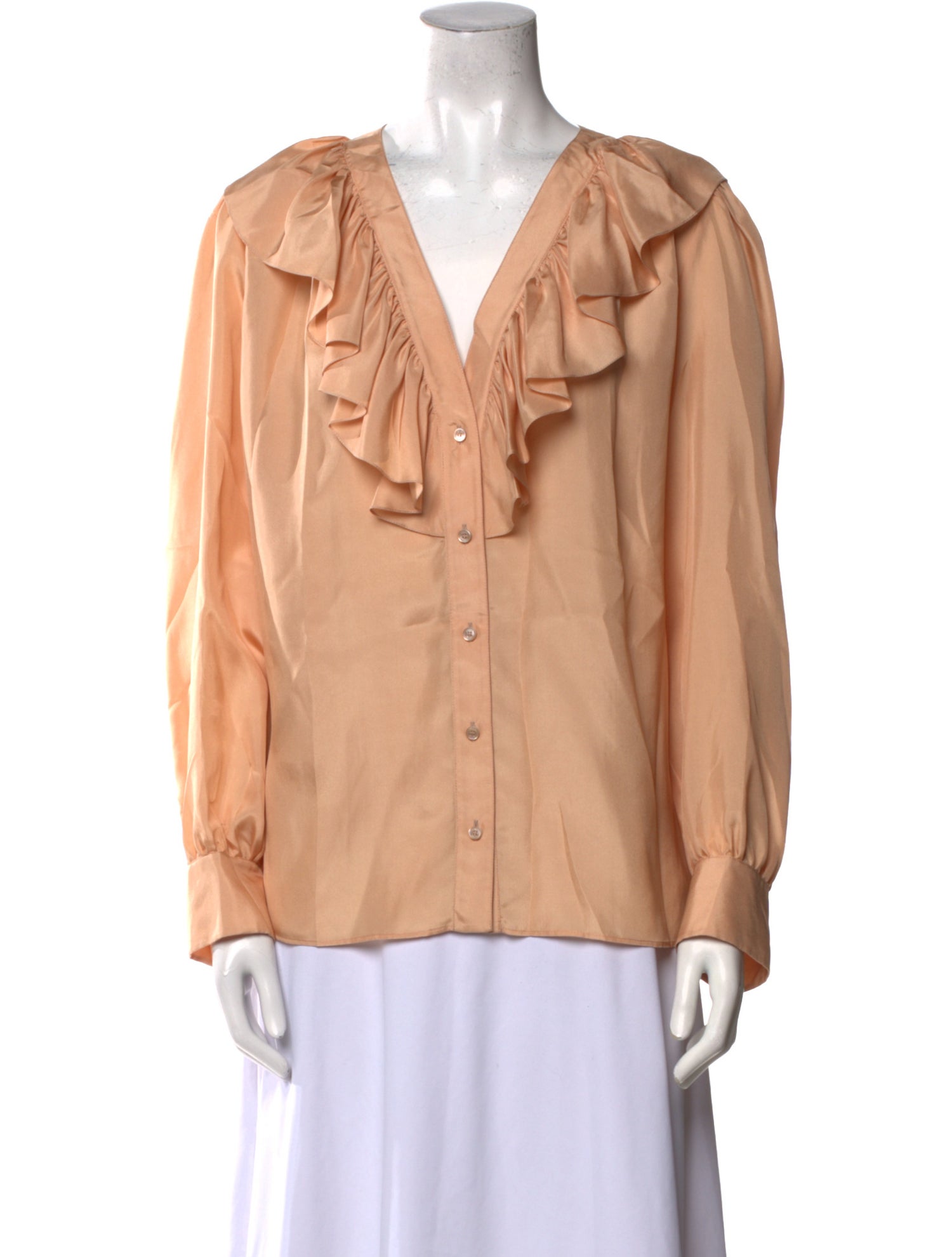 Chloé Silk V-Neck Blouse