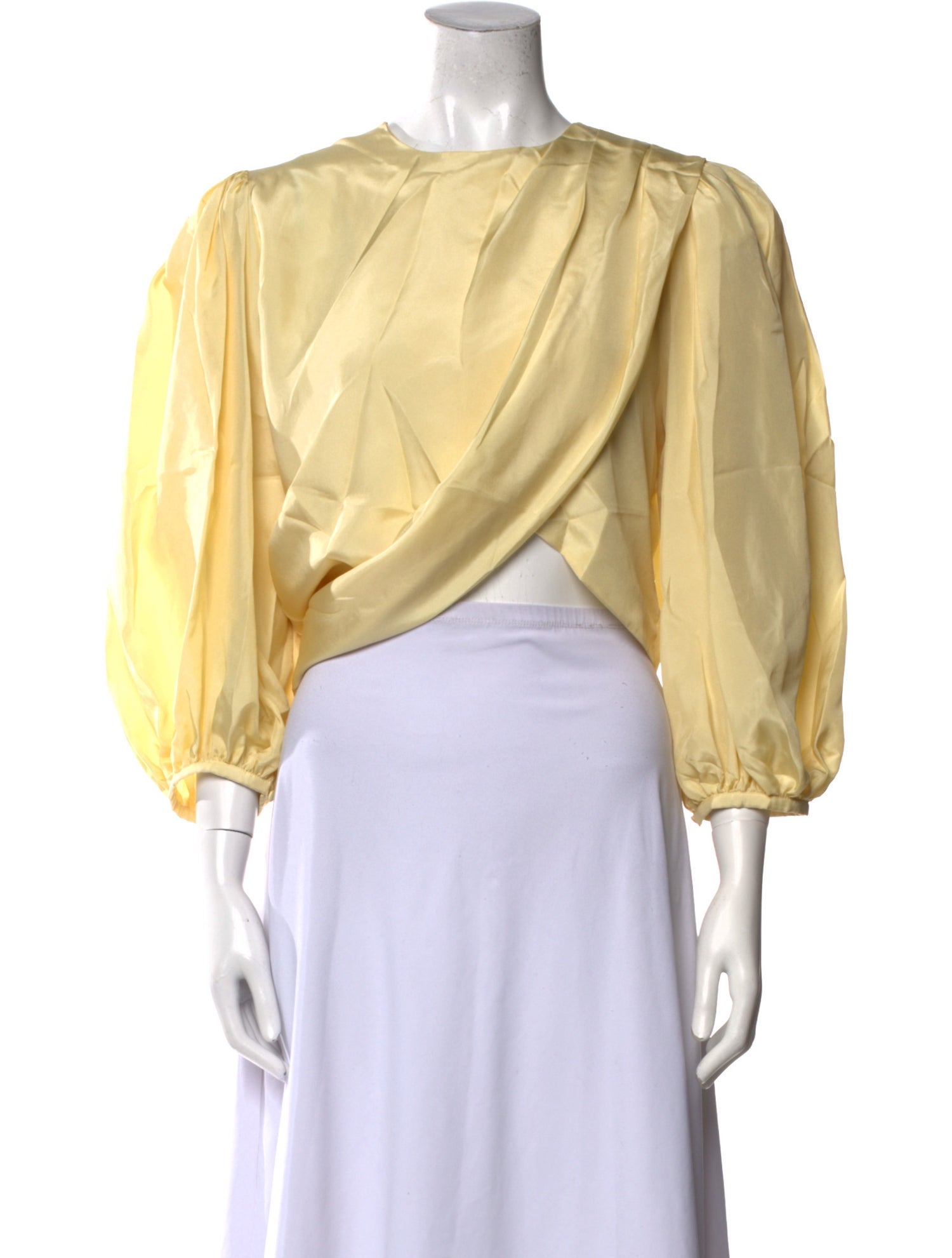 Chloé Silk Crew Neck Crop Top