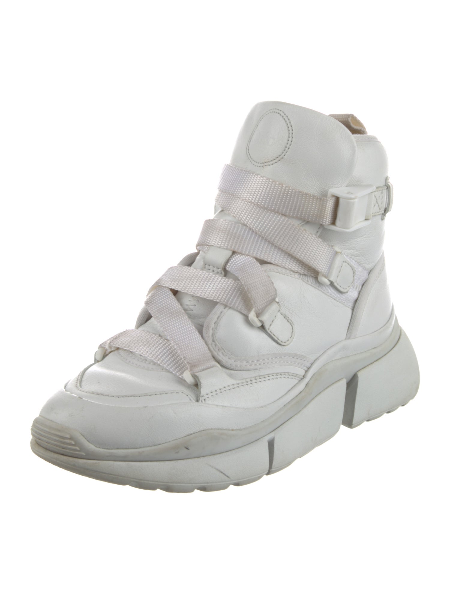 Chloé Leather Wedge Sneakers