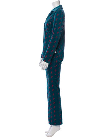 Chloé Printed Embroidered Accent Pant Set