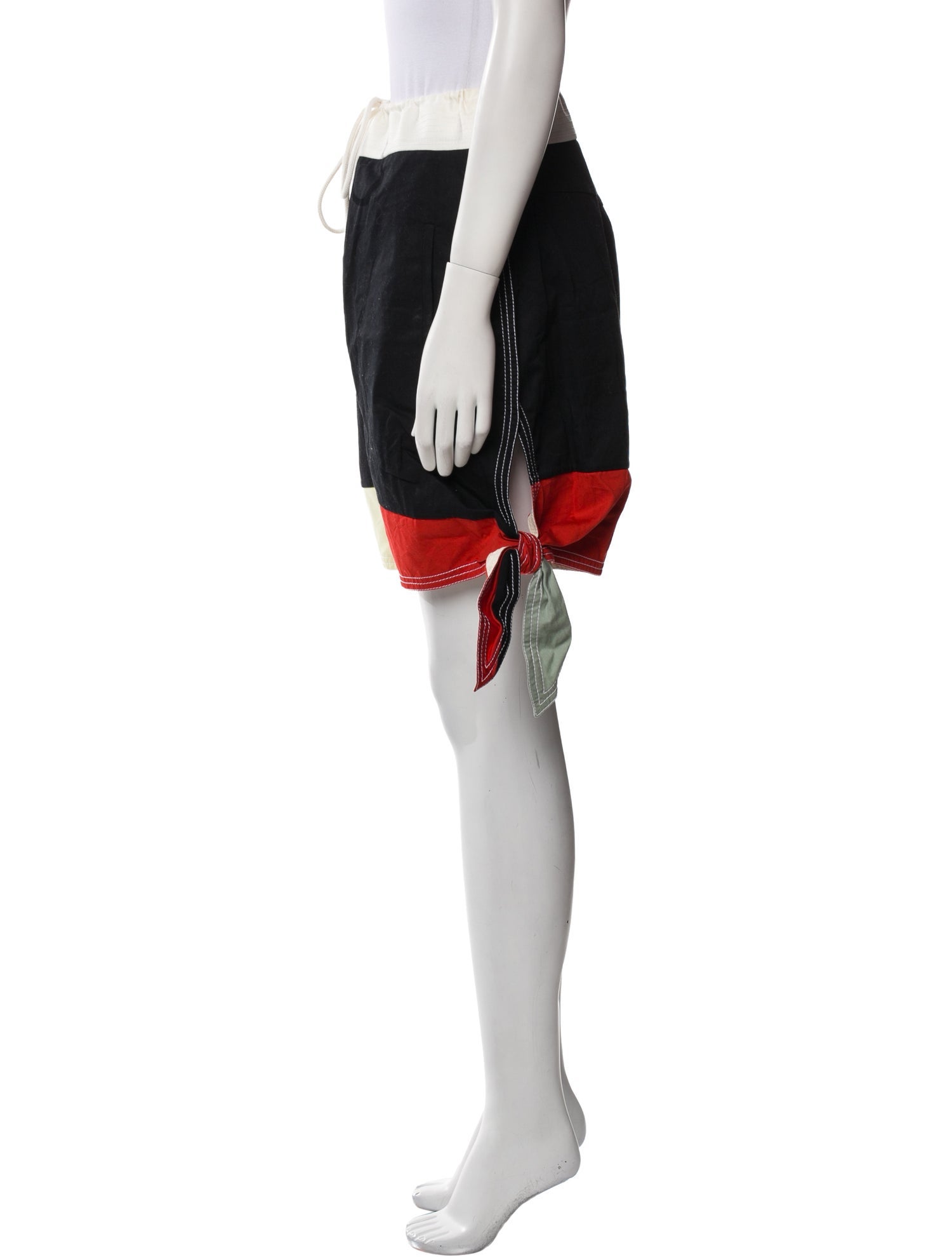 Chloé Colorblock Pattern Mini Shorts