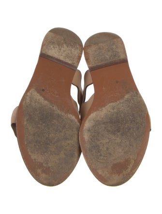 Chloé Leather Scalloped Accent Slides