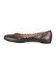 Chloé Leather Scalloped Accent Ballet Flats