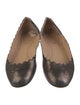 Chloé Leather Scalloped Accent Ballet Flats