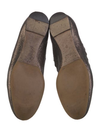 Chloé Leather Scalloped Accent Ballet Flats