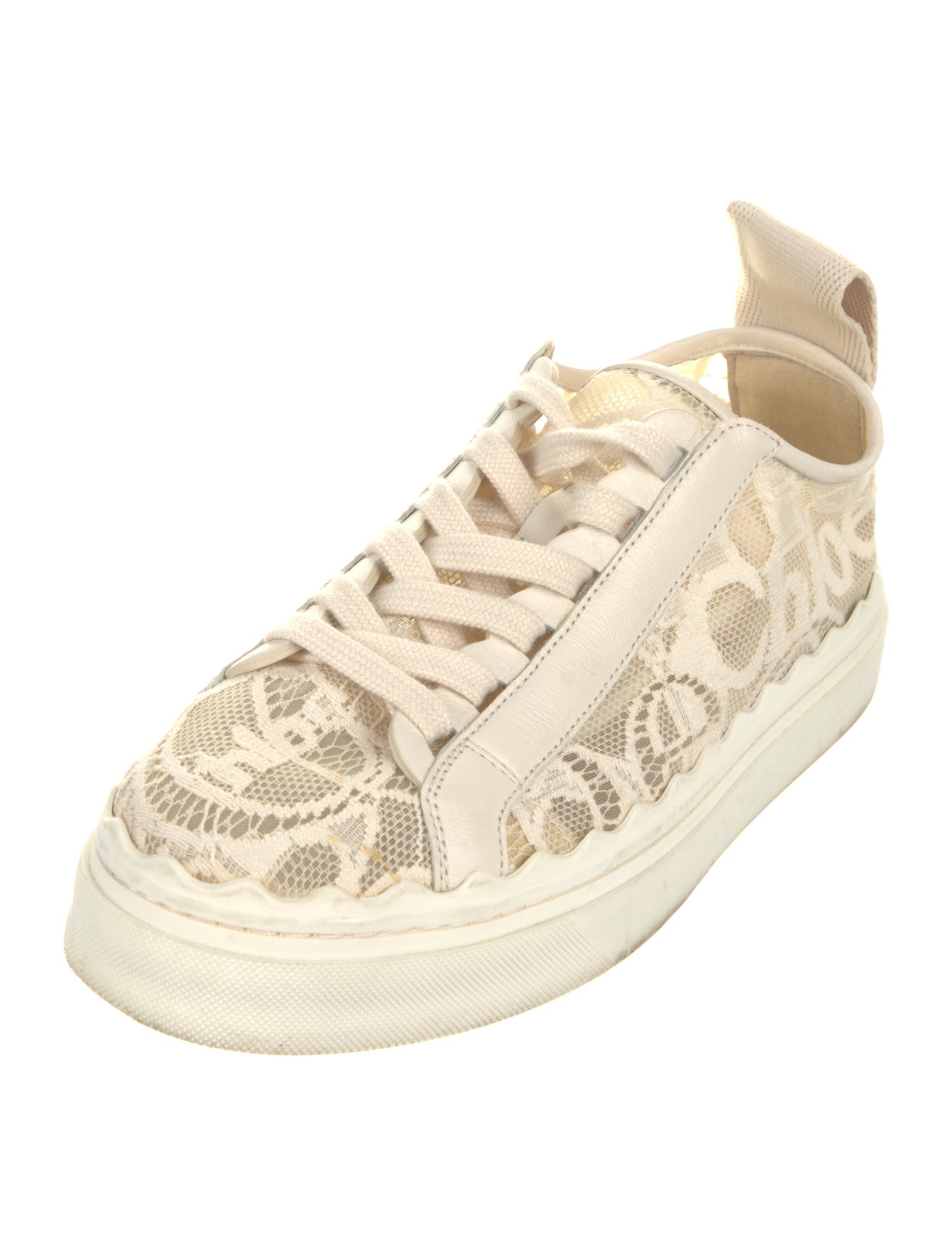 Chloé Lace Lace Pattern Sneakers