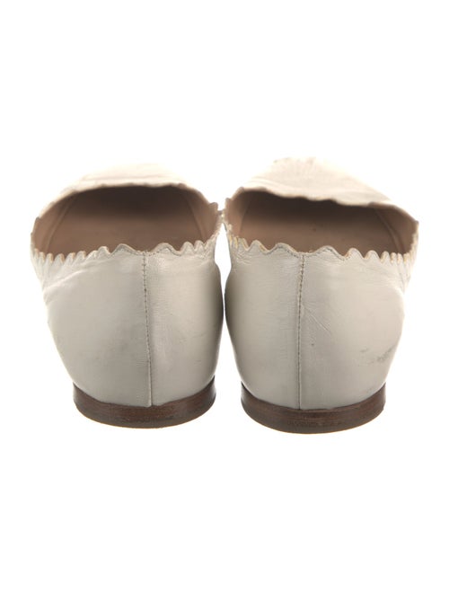 Chloé Leather Scalloped Accent Ballet Flats