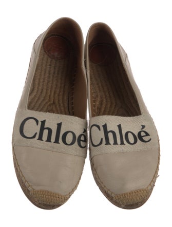 Chloé Leather Printed Espadrilles
