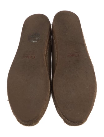 Chloé Leather Printed Espadrilles