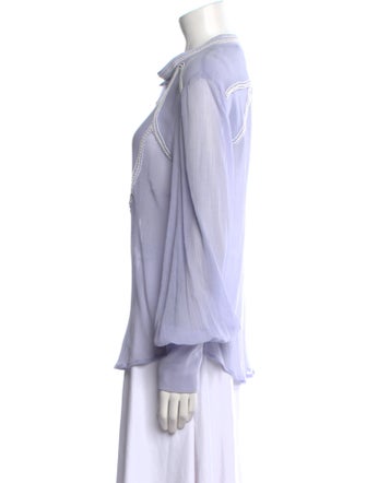 Chloé Mock Neck Long Sleeve Blouse