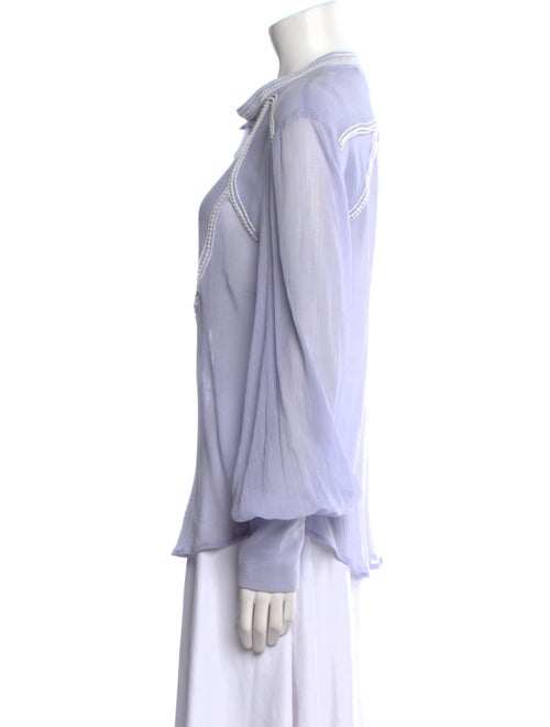 Chloé Mock Neck Long Sleeve Blouse