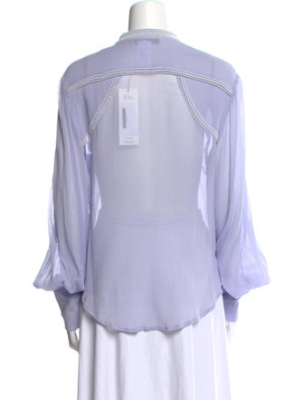 Chloé Mock Neck Long Sleeve Blouse