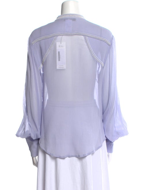 Chloé Mock Neck Long Sleeve Blouse