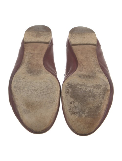 Chloé Leather Scalloped Accent Ballet Flats