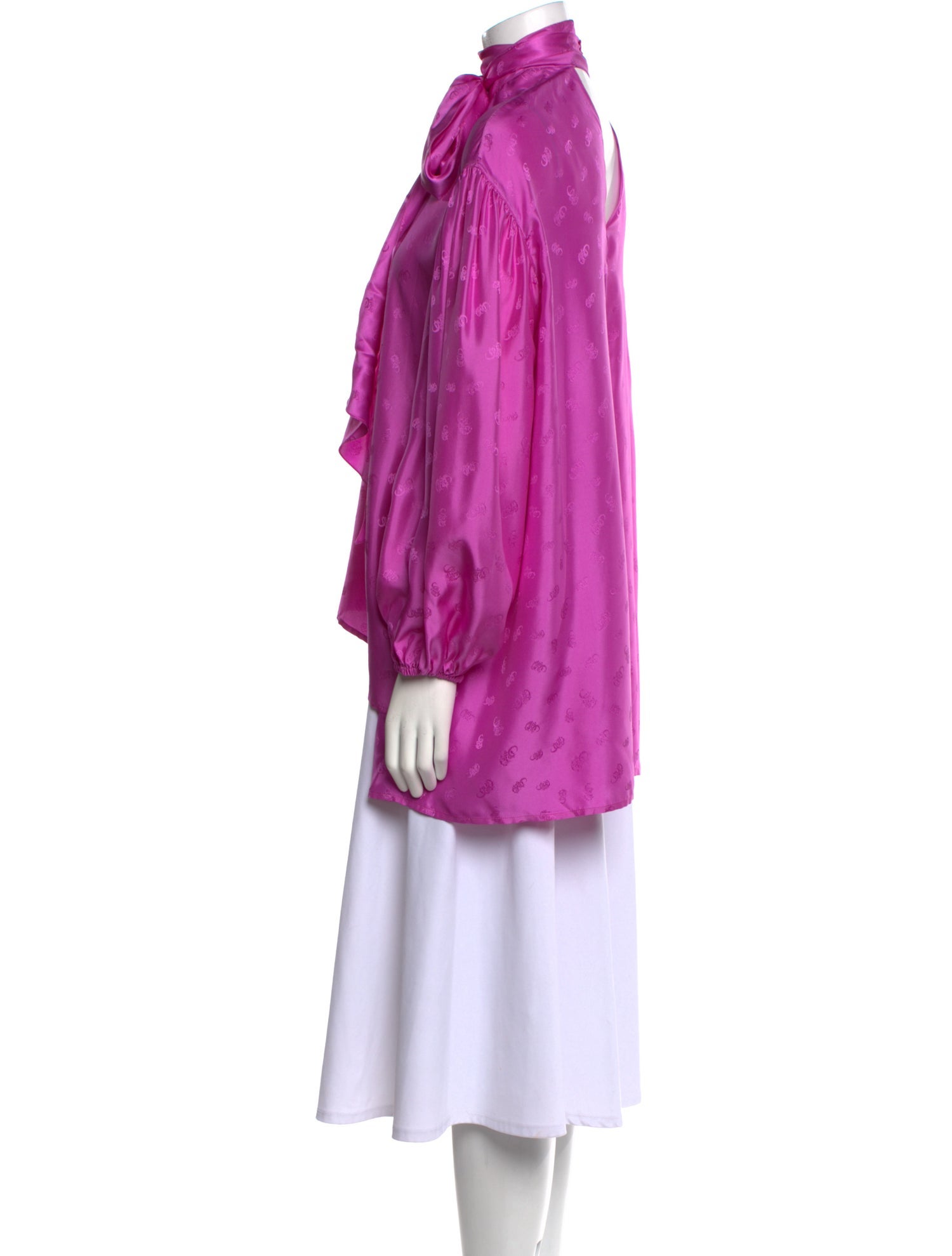 Chloé Silk Mock Neck Blouse