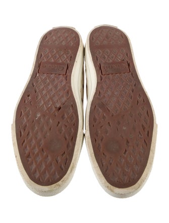 Chloé Leather Scalloped Accent Sneakers