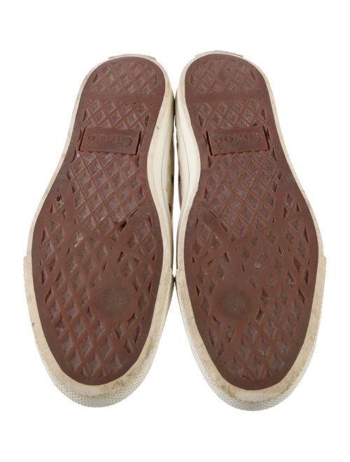 Chloé Leather Scalloped Accent Sneakers