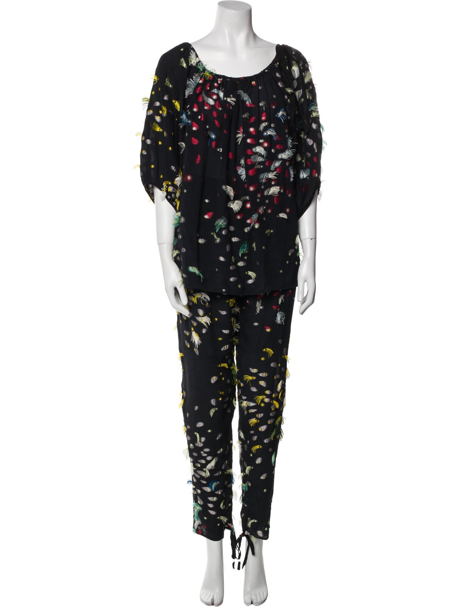 Chloé Silk Printed Pant Set