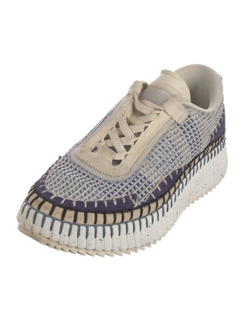 Chloé Tweed Pattern Sneakers