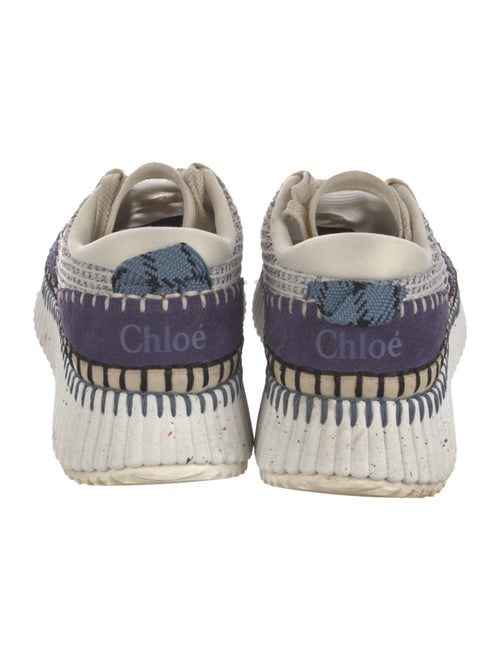 Chloé Tweed Pattern Sneakers
