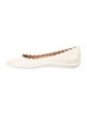 Chloé Leather Scalloped Accent Ballet Flats
