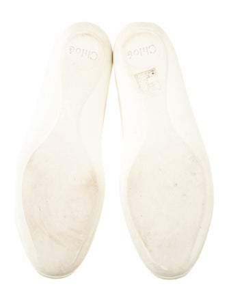 Chloé Leather Scalloped Accent Ballet Flats
