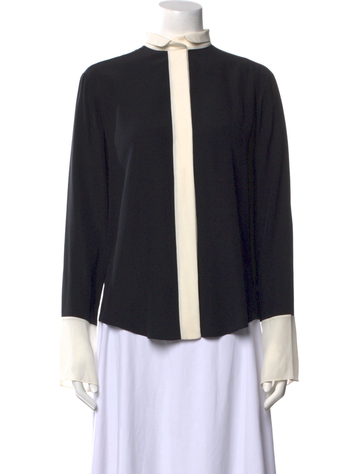 Chloé Silk Mock Neck Blouse