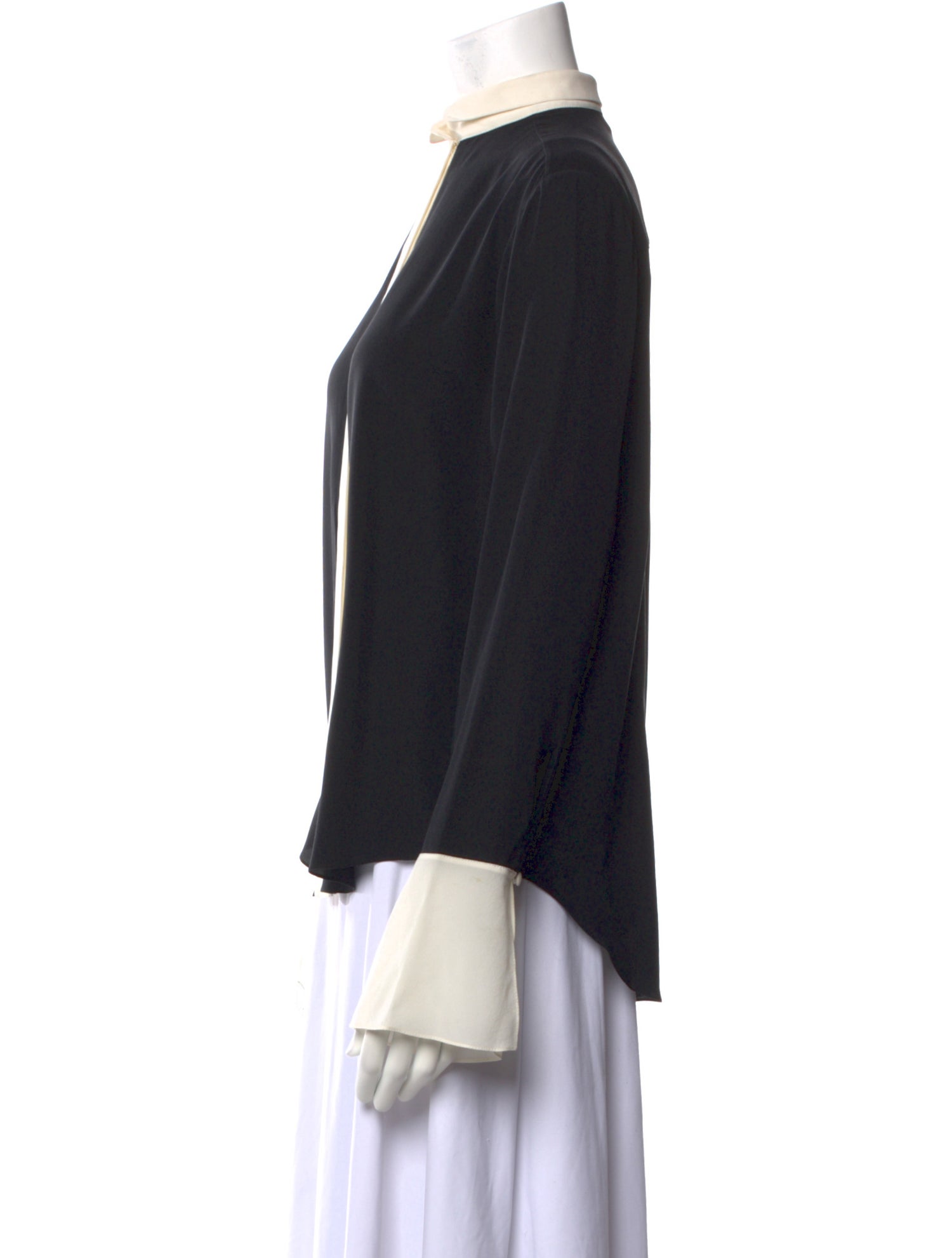 Chloé Silk Mock Neck Blouse