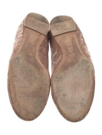 Chloé Velvet Scalloped Accent Ballet Flats