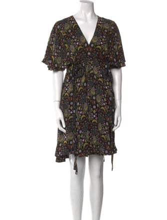 Chloé Floral Print Knee-Length Dress