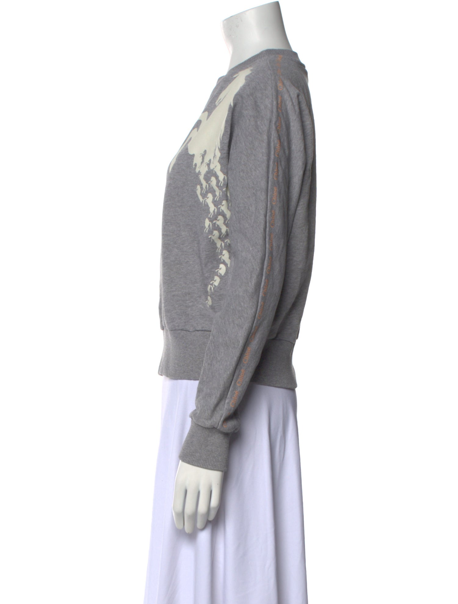 Chloé Graphic Print Crew Neck Sweatshirt