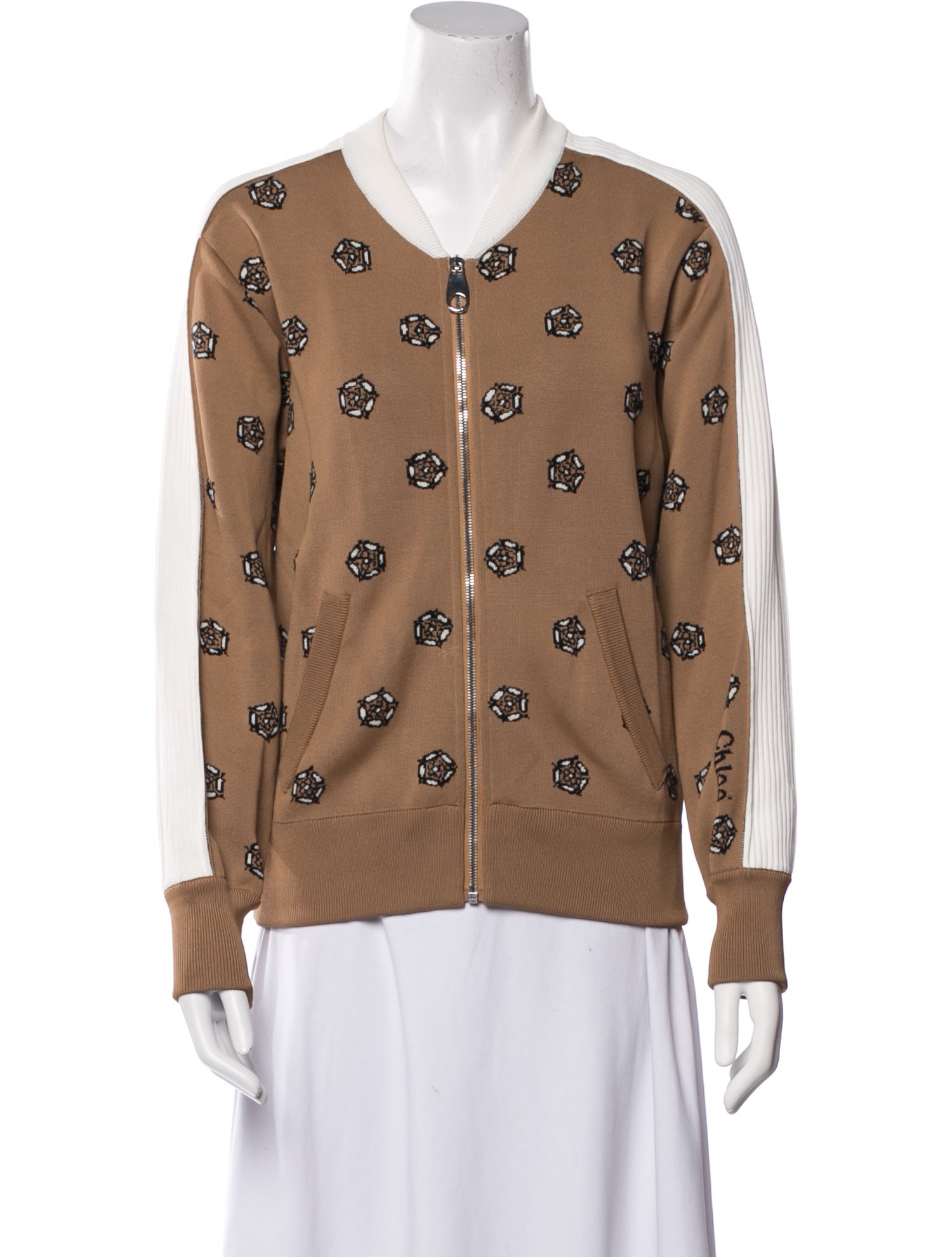 Chloé Graphic Print Bomber Jacket