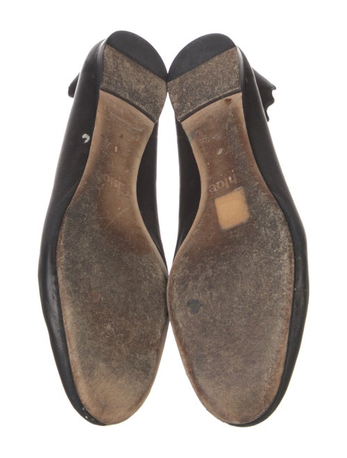 Chloé Leather Scalloped Accent Ballet Flats