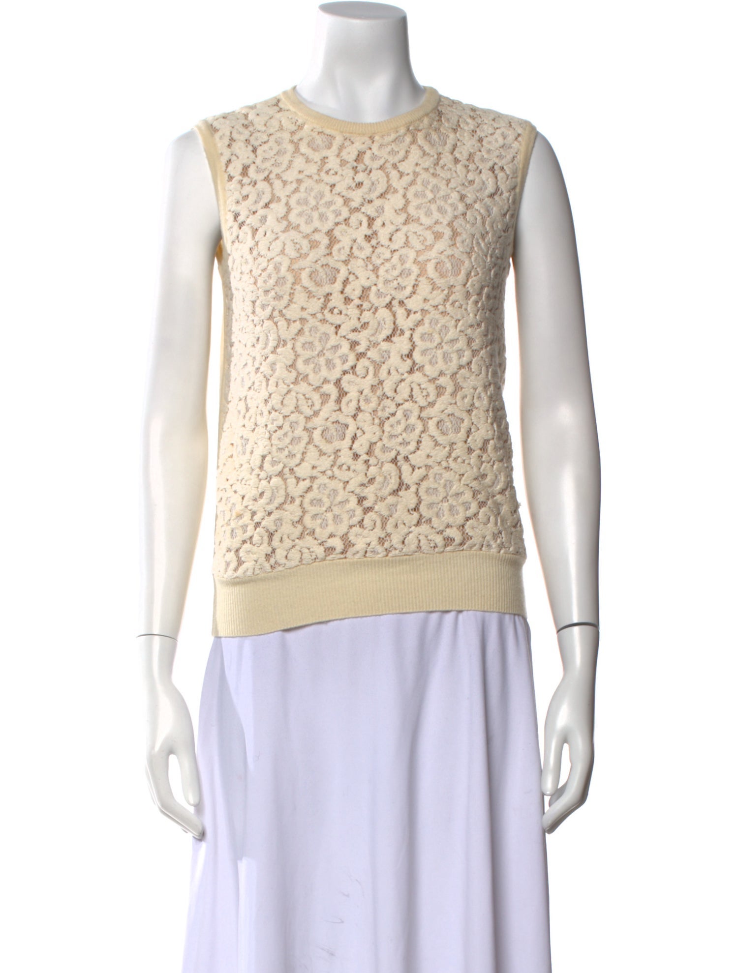 Chloé Silk Lace Pattern Sweater