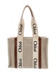 Chloé Canvas Chloe Small Woody tote bag in linen Medium