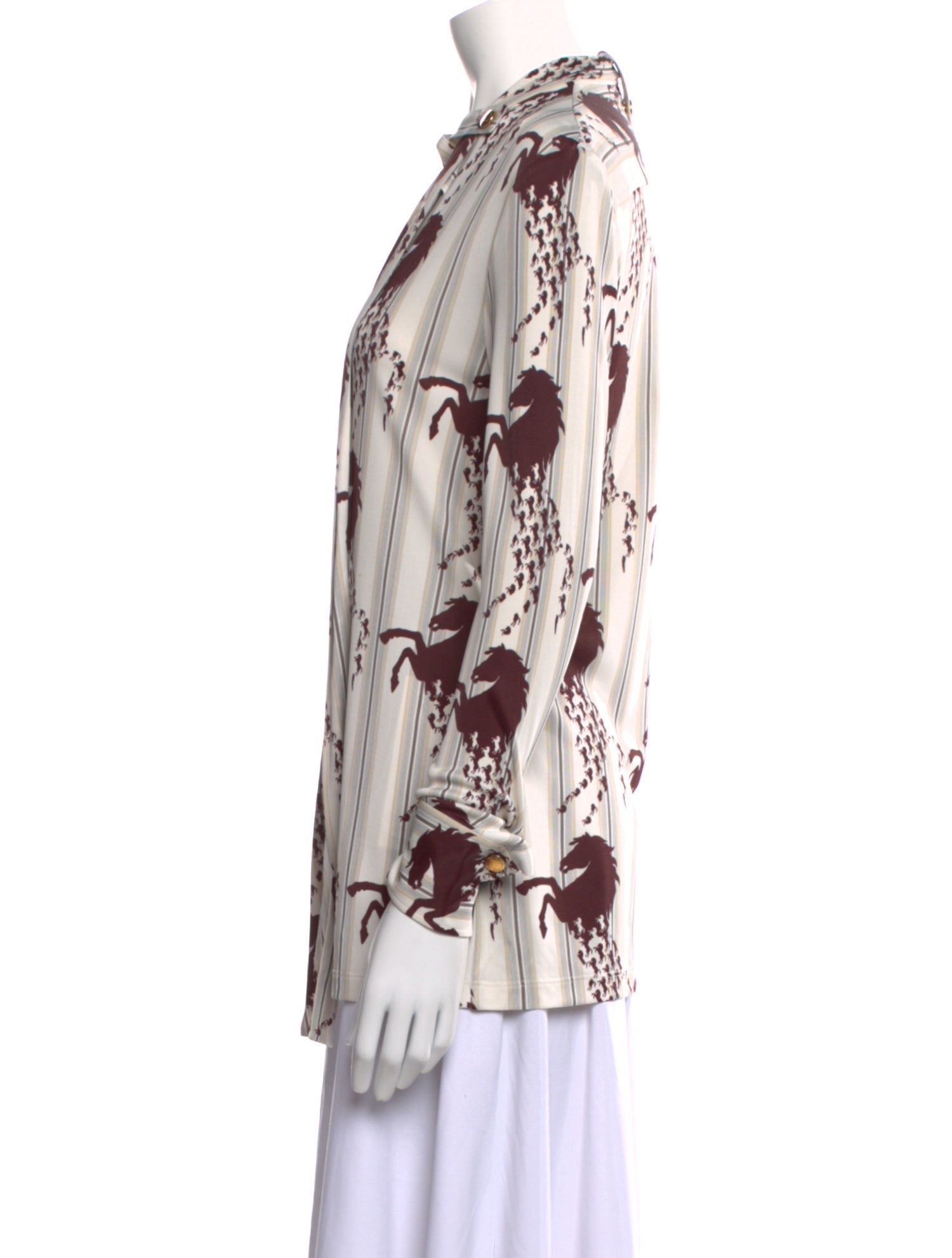 Chloé Printed V-Neck Blouse