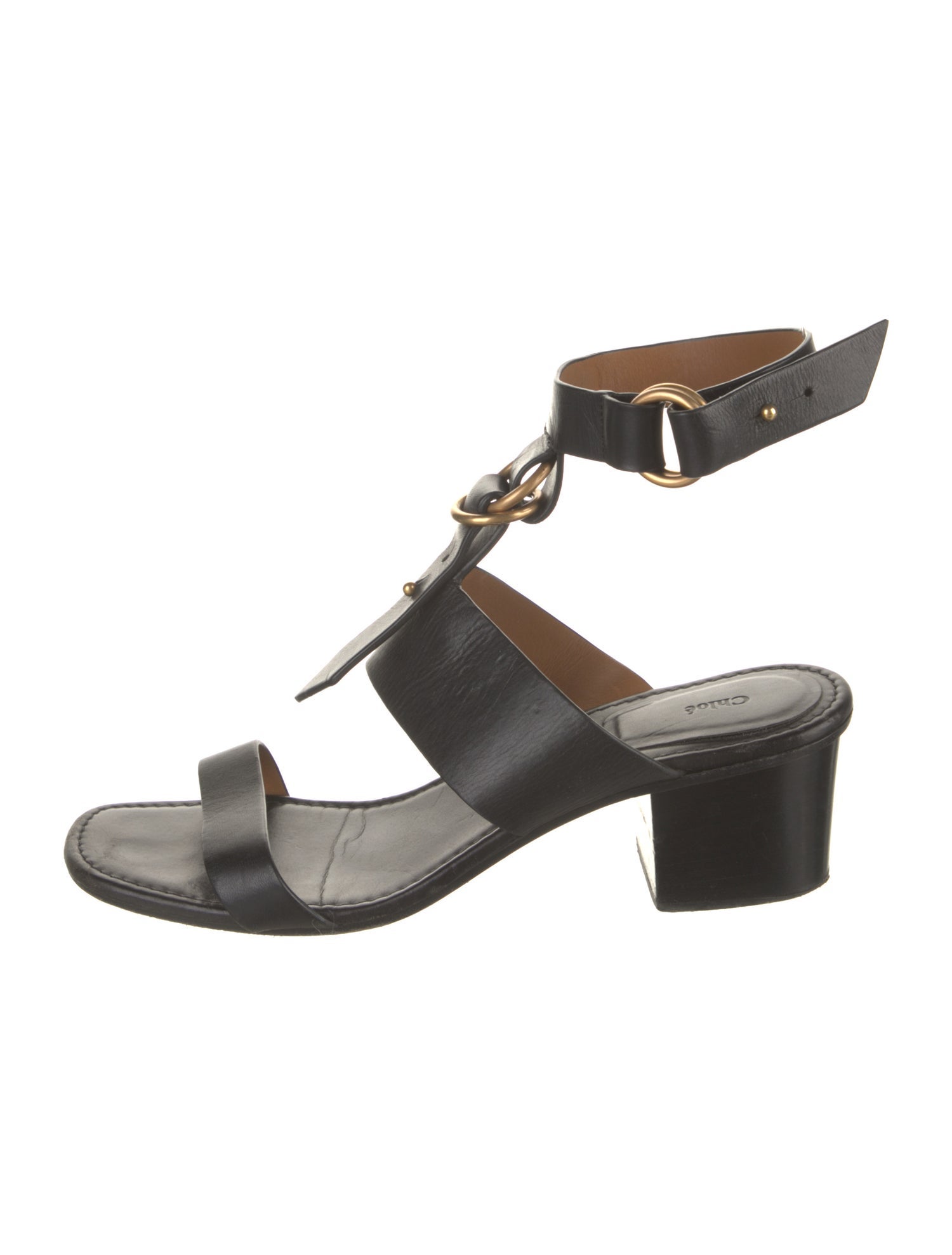 Chloé Leather T-Strap Sandals