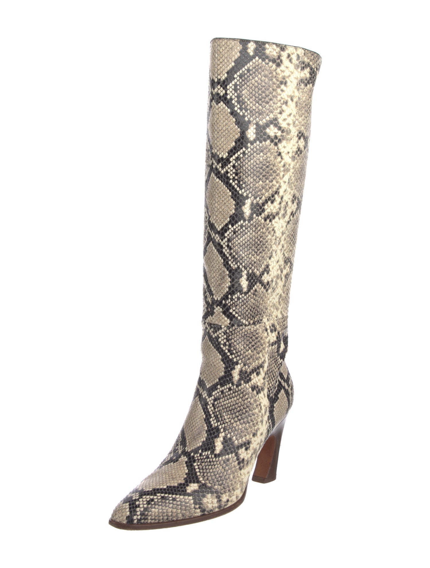 Chloé Snakeskin Animal Print Boots