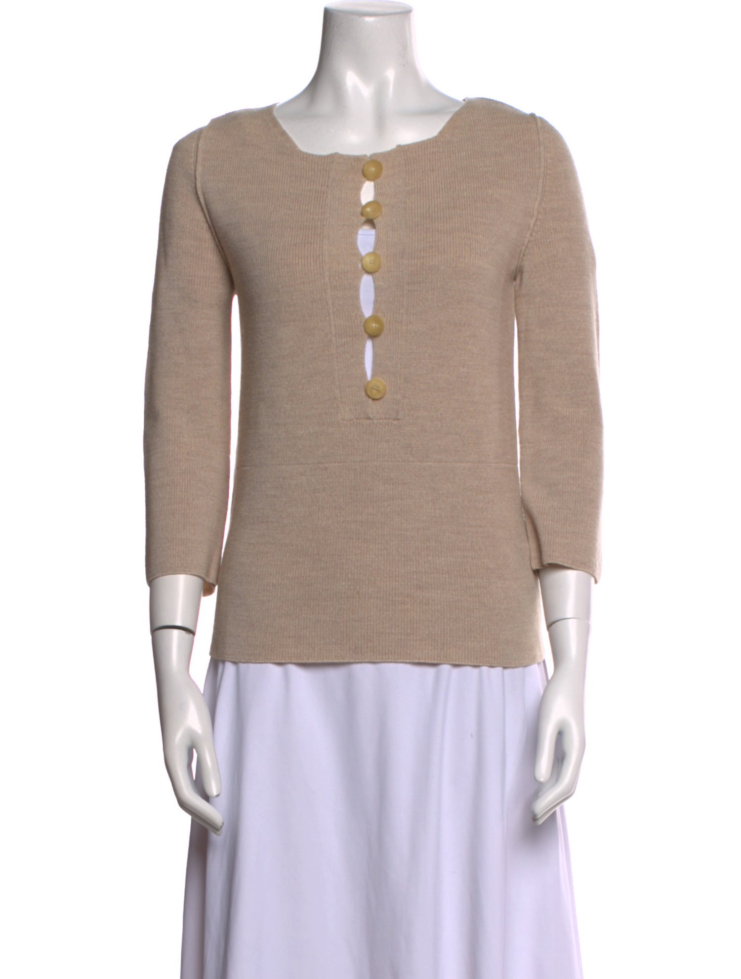 Chloé Wool Square Neckline Sweater