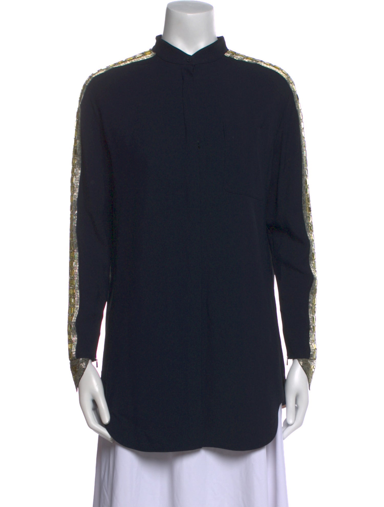 Chloé Mock Neck Long Sleeve Tunic