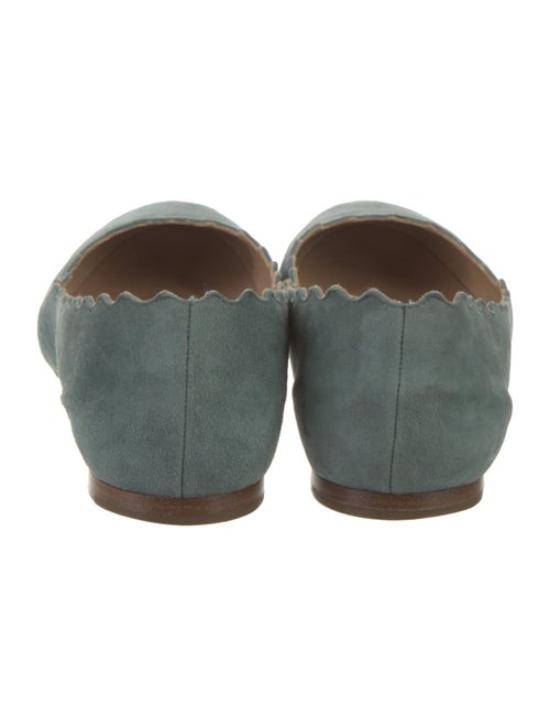 Chloé Suede Scalloped Accent Flats