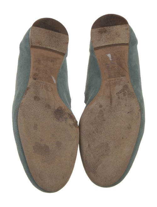 Chloé Suede Scalloped Accent Flats