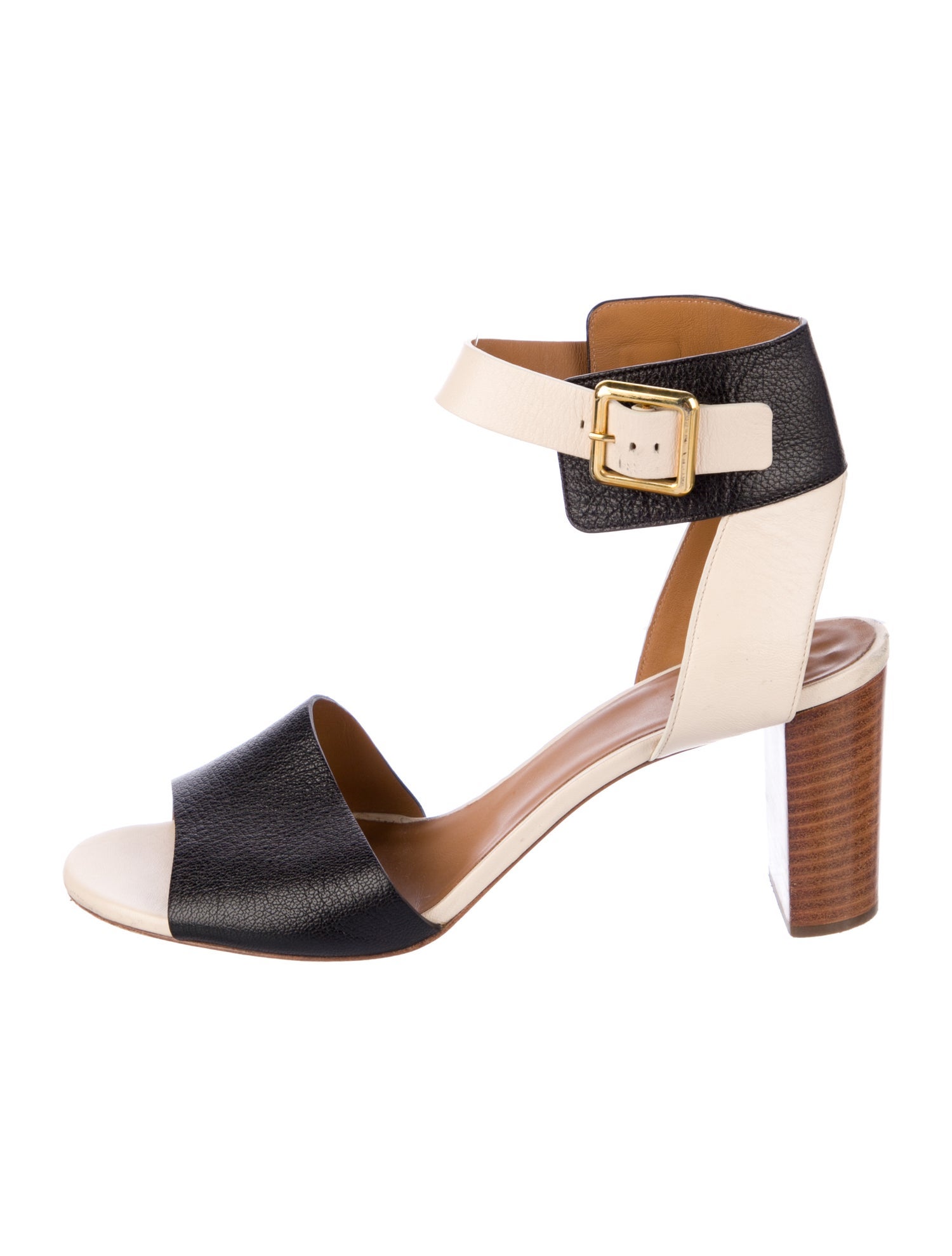 Chloé Leather Colorblock Pattern Sandals