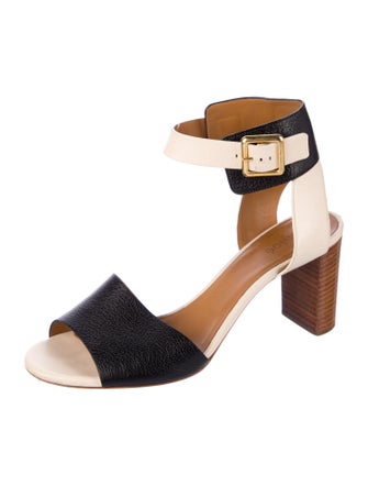 Chloé Leather Colorblock Pattern Sandals