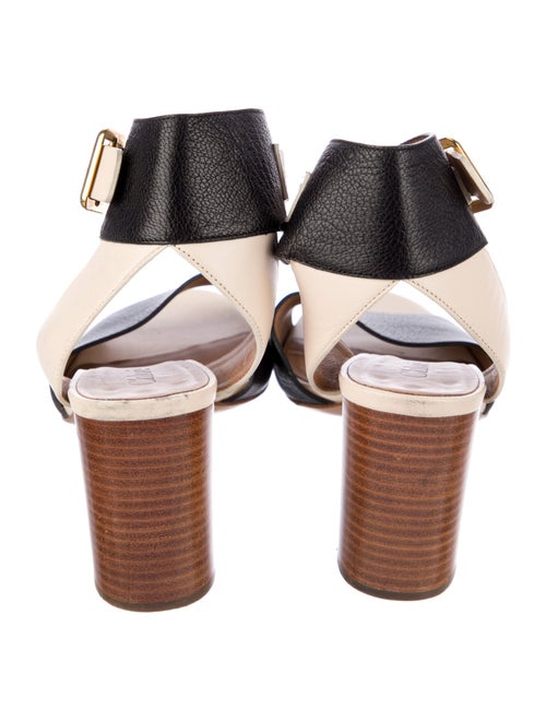 Chloé Leather Colorblock Pattern Sandals